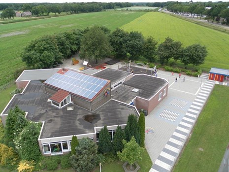 luchtfoto zonnepanelen